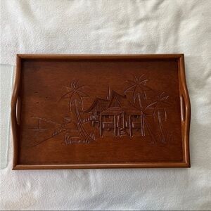 Elegant Wooden Serving Tray